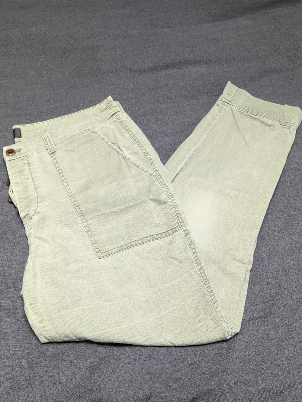 J. Crew Vintage Light Sage Green Cropped Utility Pants